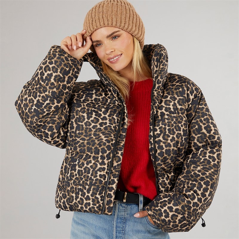 Brave Soul Ramblin kurtka puchowa dla niej kolor Leopard