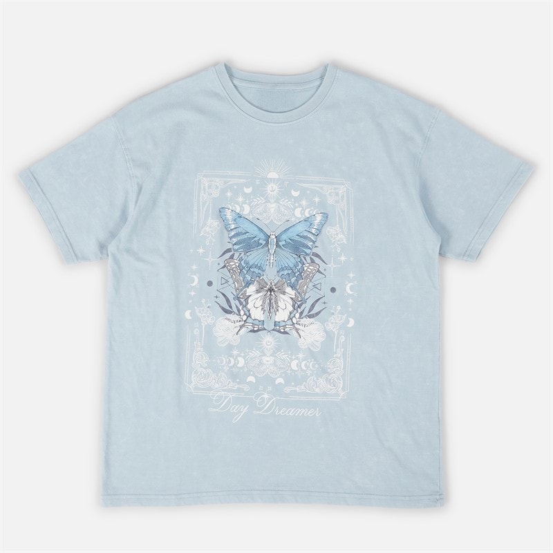 Brave Soul T-shirt Rêveuse Femme Blue Acid Wash