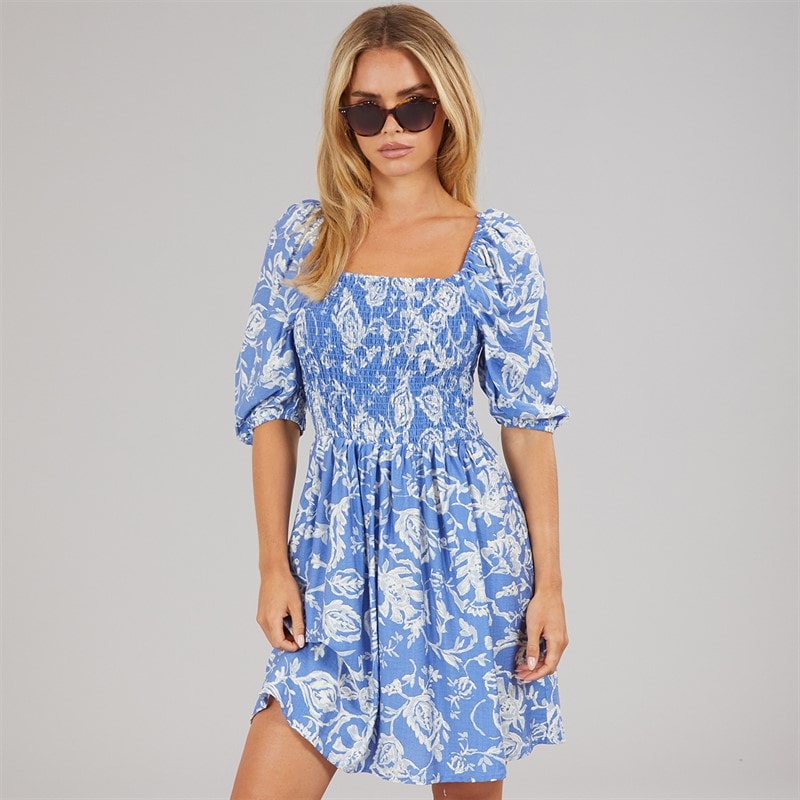 Brave Soul Robe Courte Lainey Femme Bleu/Blanc