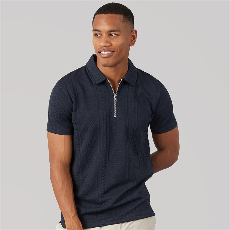 Brave Soul Herren Renix Poloshirt Dunkelblau Dk Navy