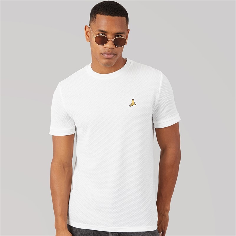 Brave Soul T-shirt col rond Homme Qunita Cream