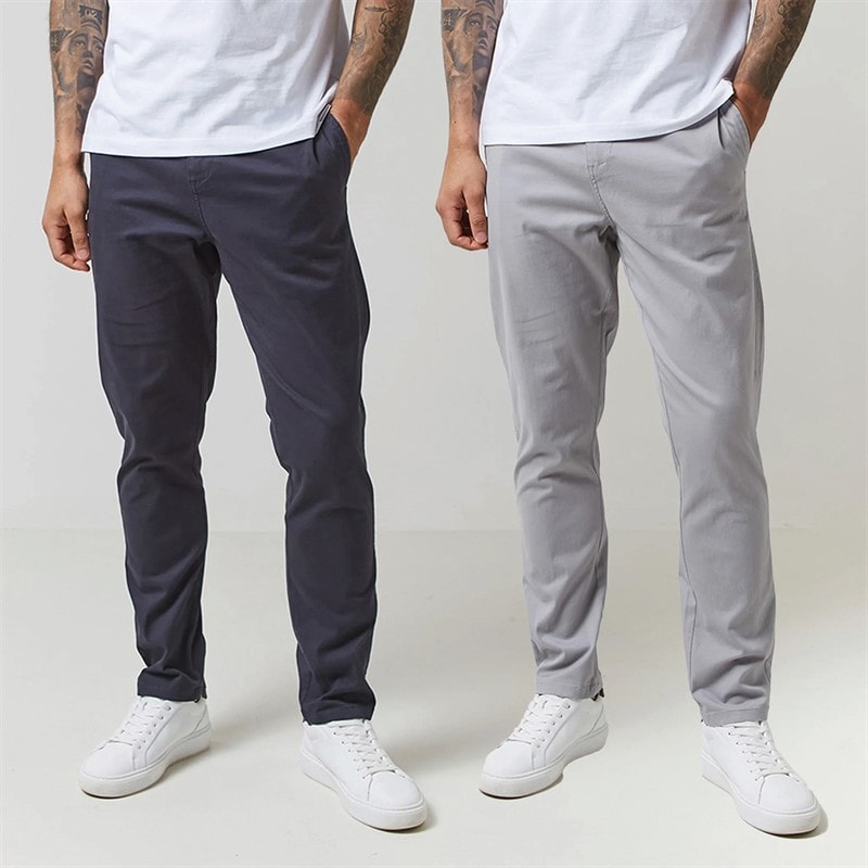 Closure London Heren Two Pack Classic Chino Chino's Meerkleurig