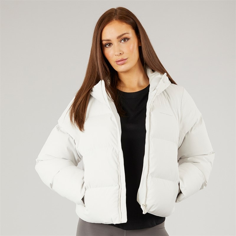 Closure London Dames Storm Cuff Korte Puffer Jas Stone