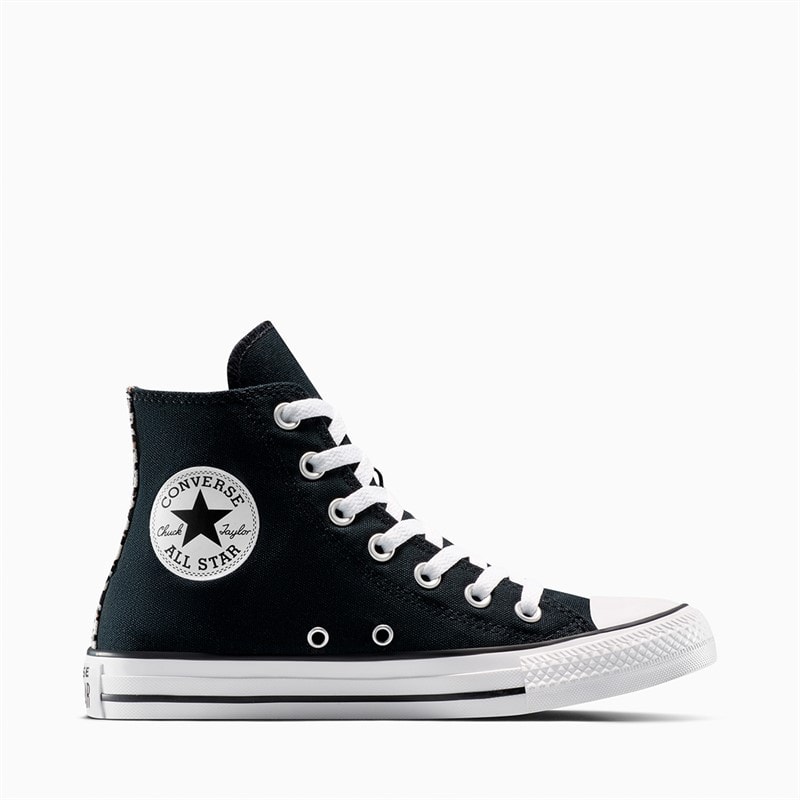 Converse Chuck Taylor All Star Hi Luipaard Sneakers Zwart/Coastal Dune/Egret