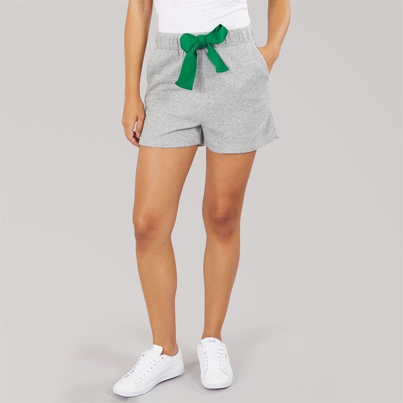 Pieces Shorts en ficelle Femme Chilli Light Grey Melange