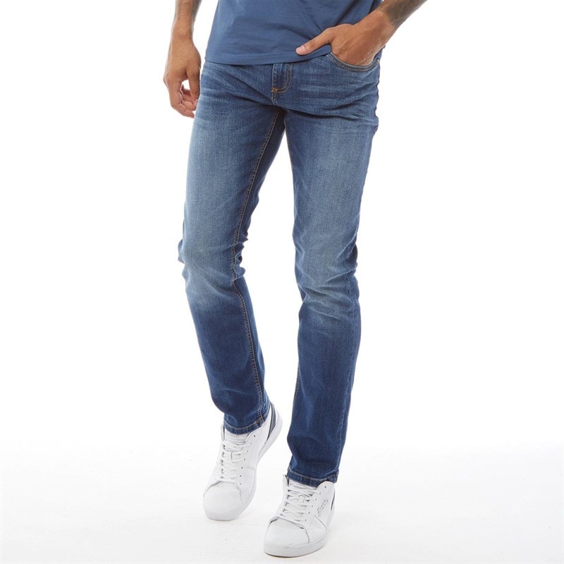 Crosshatch Heren New Svelte Skinny Jeans Denim