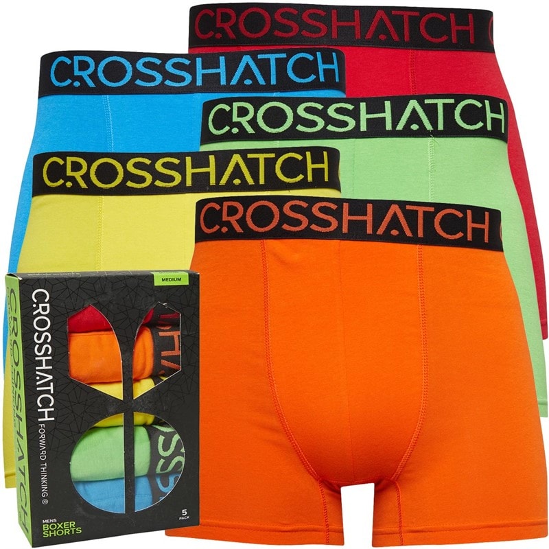 Crosshatch Herenshorts - 5-Pack - Mix van felle kleuren
