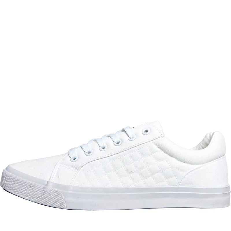 Crosshatch Heren Huseby Canvas Pumps Wit Mono