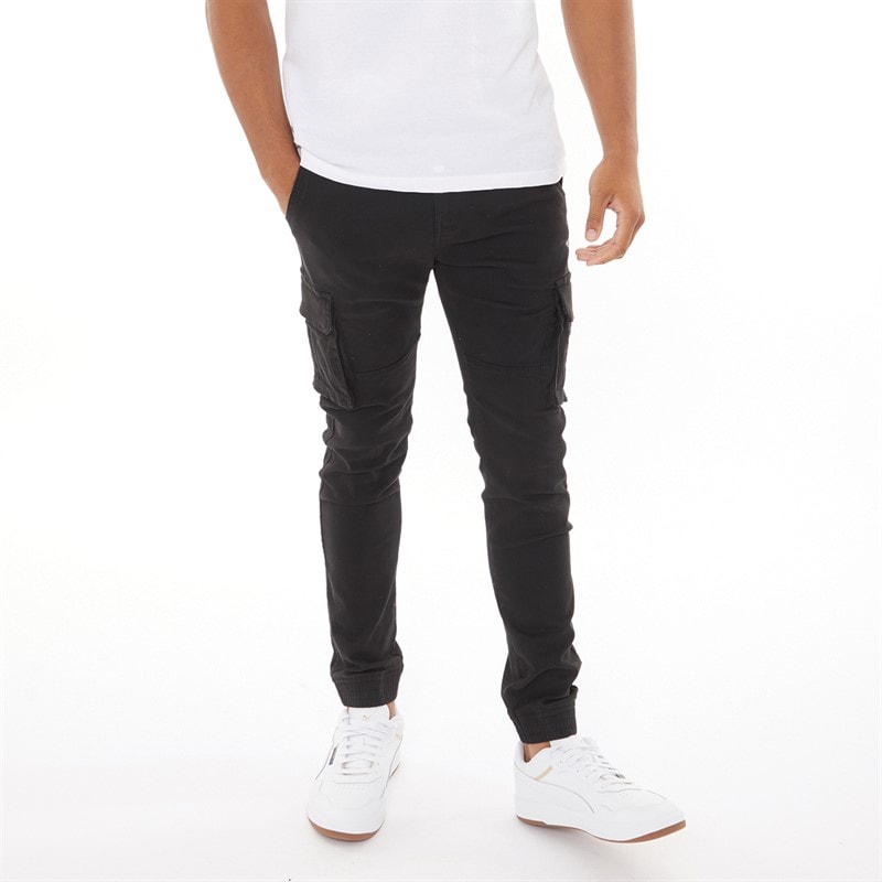 Crosshatch Herren Frenton Cargohose Schwarz