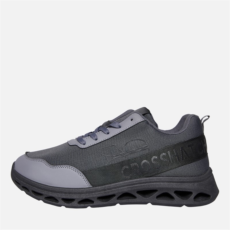 Crosshatch Heren Jesmond Sneakers Grijs/Zwart