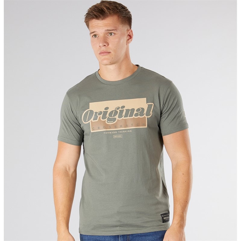 Crosshatch T-shirt Chevin Homme Olive