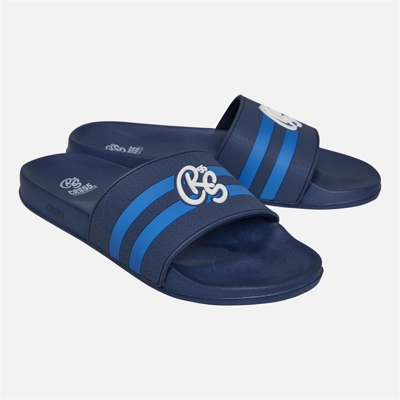 Crosshatch Heren Hamlax Slippers Navy/Blauw/Wit