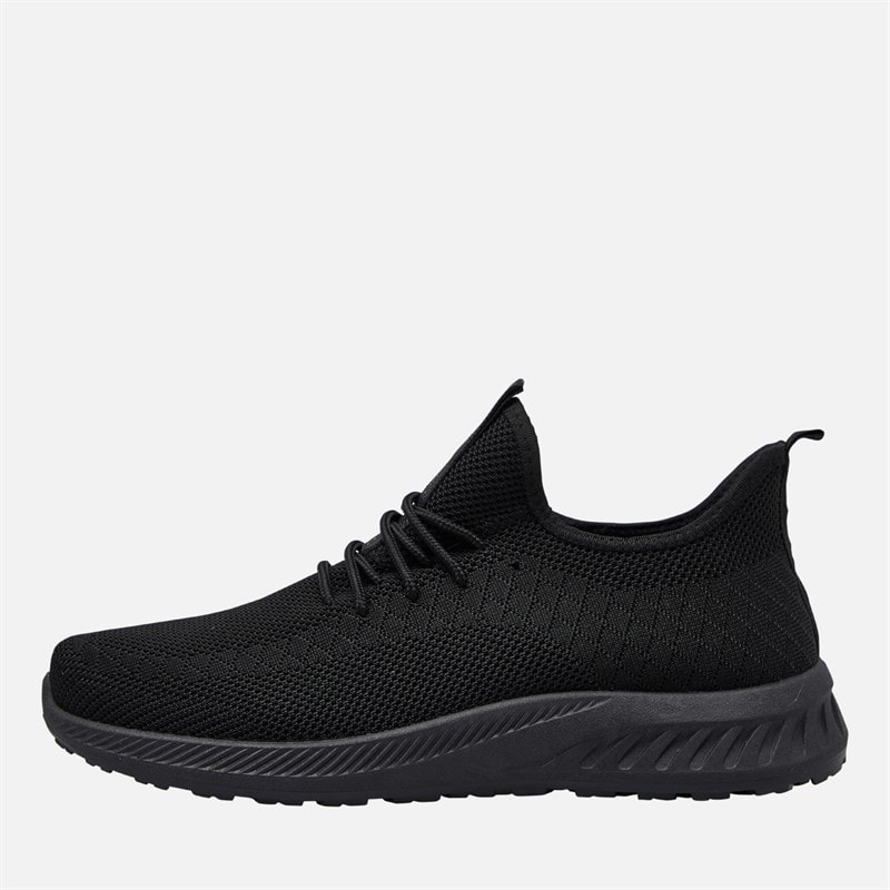 Crosshatch Heren Antioch Sneakers Black Mono