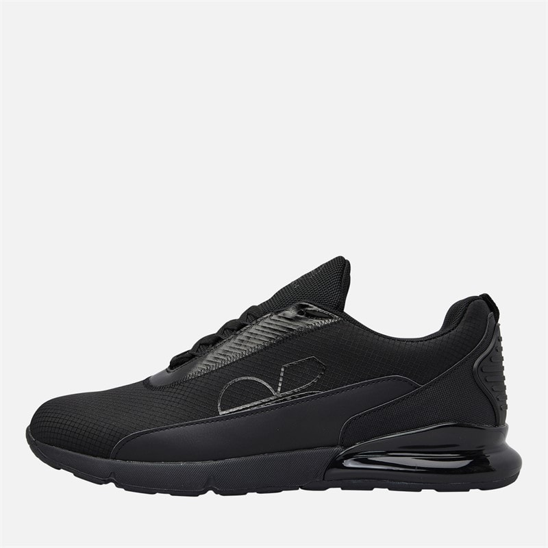 Crosshatch Heren Smitlay II Trainers Black Mono