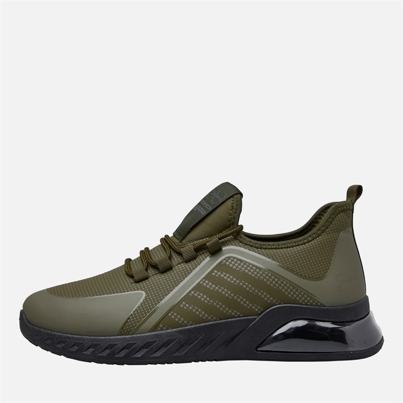 Crosshatch Heren Clarington Sneakers Khaki/Zwart
