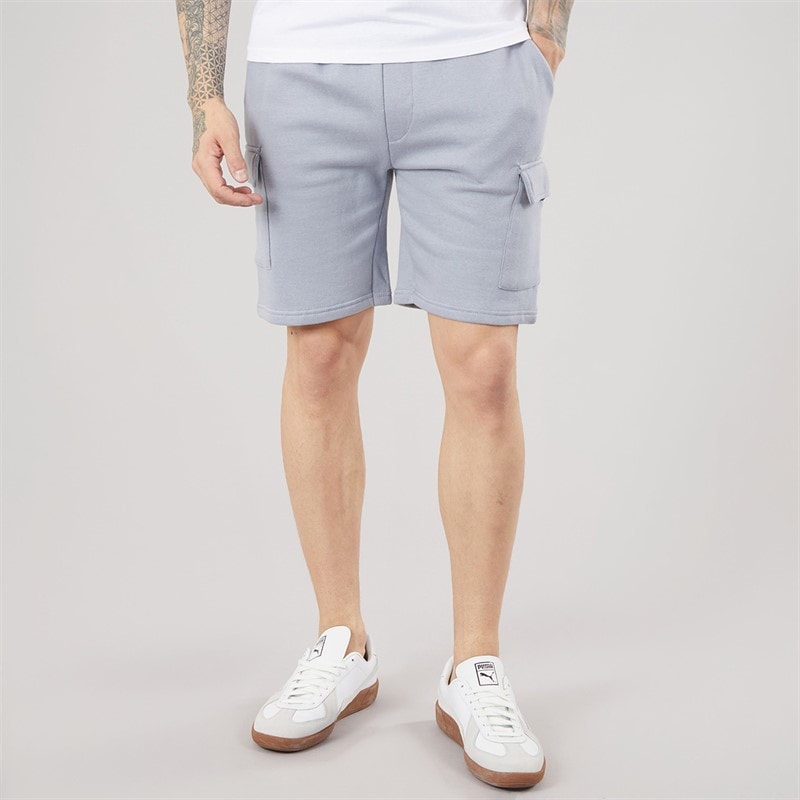 Crosshatch Herren Bardon Cargoshorts Steel Blue