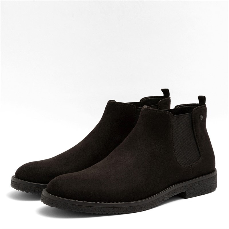 Deakins Bottines Chelsea Homme Oakwood Suédine noire