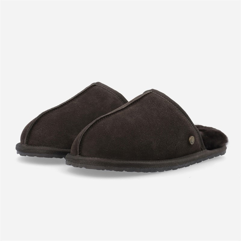 Ca'Shott Damen Caslynn Haus Wildleder Hausschuhe Dark Brown