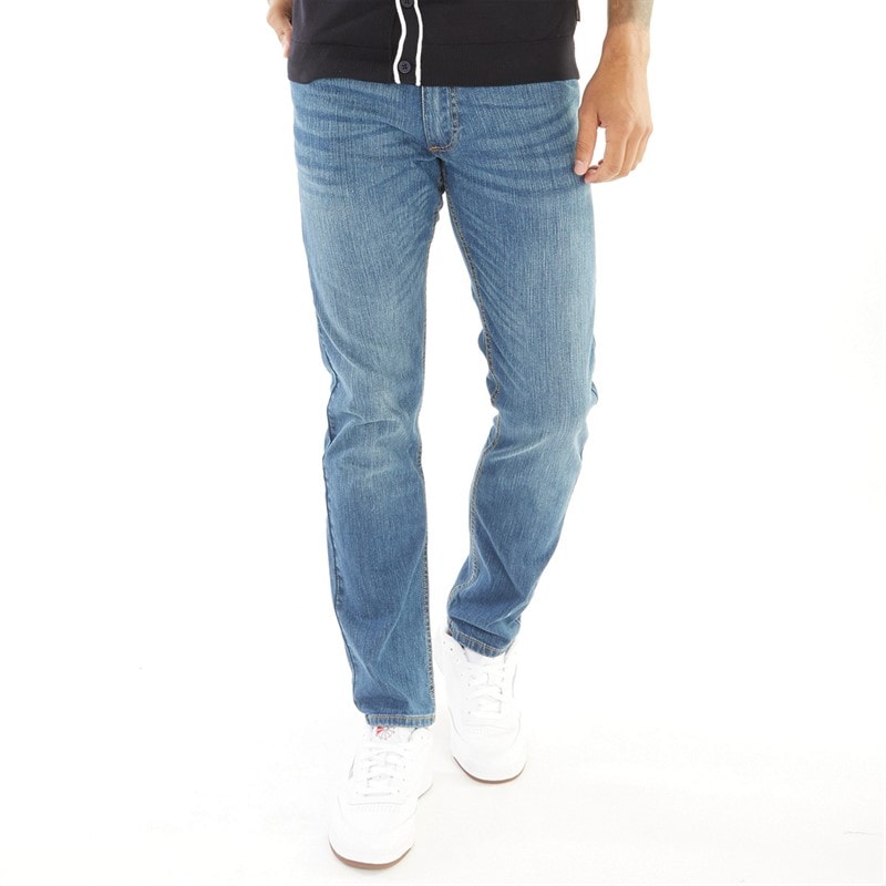 Duck and Cover Heren Hydras Straight jeans Blauw