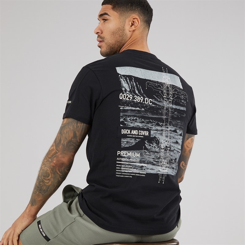 Duck and Cover Heren Landway T-Shirt Zwart