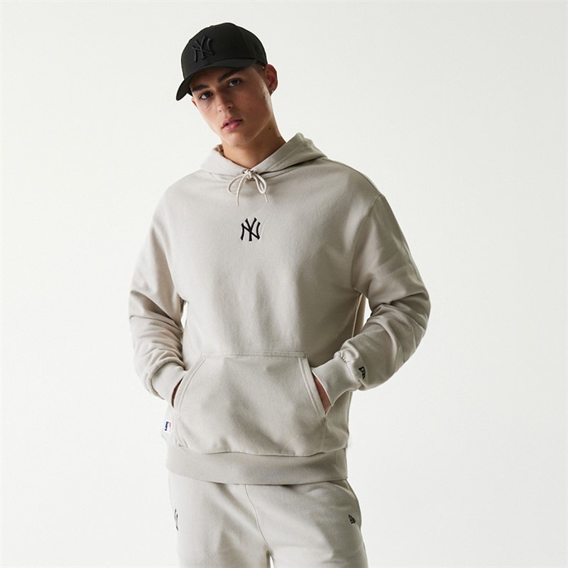 New Era Heren New York Yankees Hoodie Light Beige