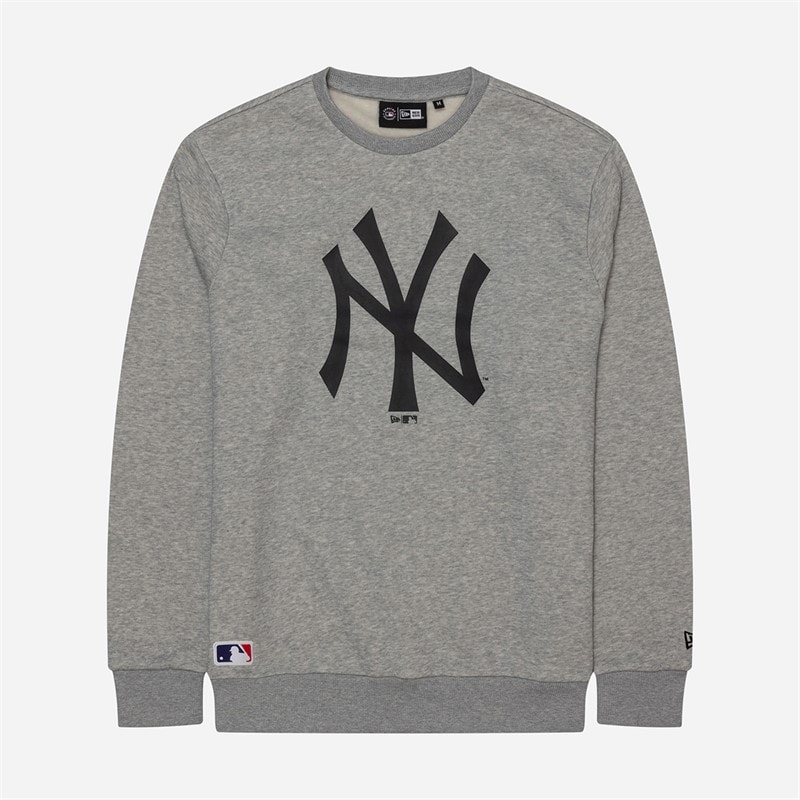 New Era Herren New York Yankees Sweatshirt Heather Grau/Weiß Hgrwhi