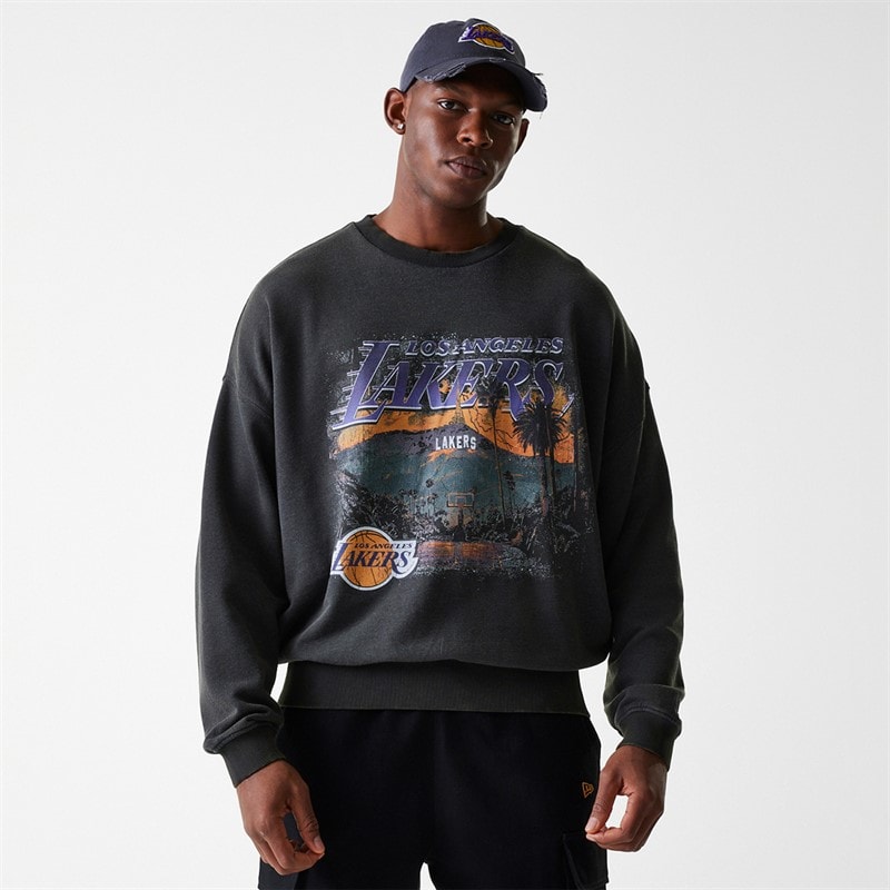 New Era Herren NBA Grafik Los Angeles Lakers Sweatshirt Whg