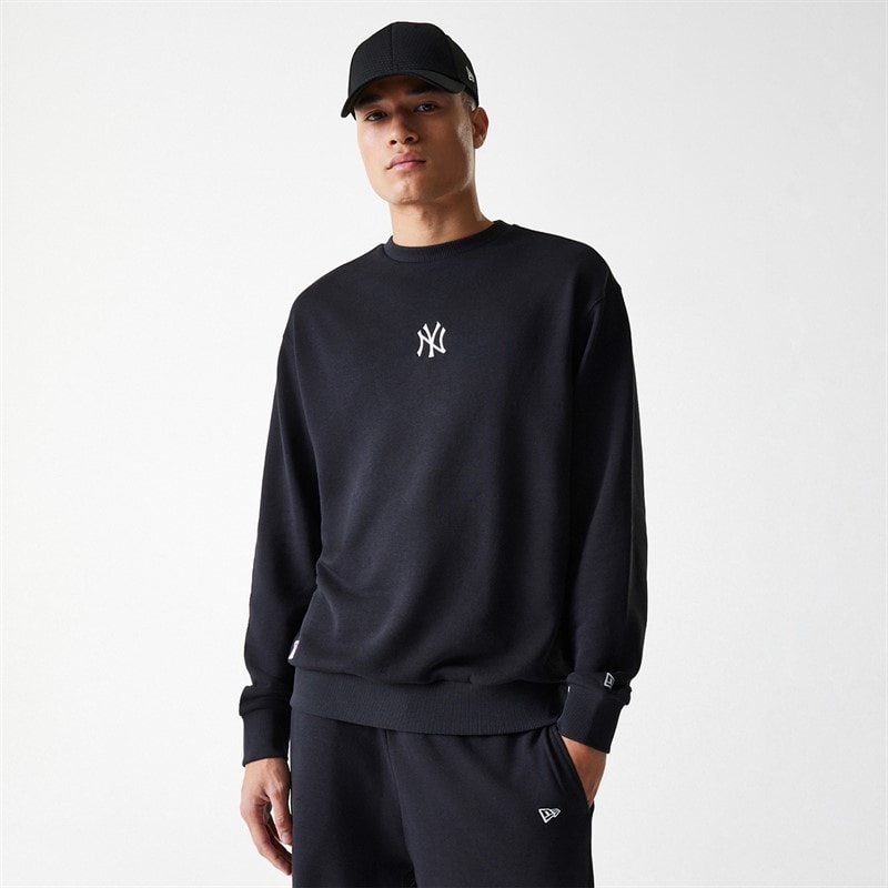 New Era Herren New York Yankees Sweatshirt Schwarz Blk