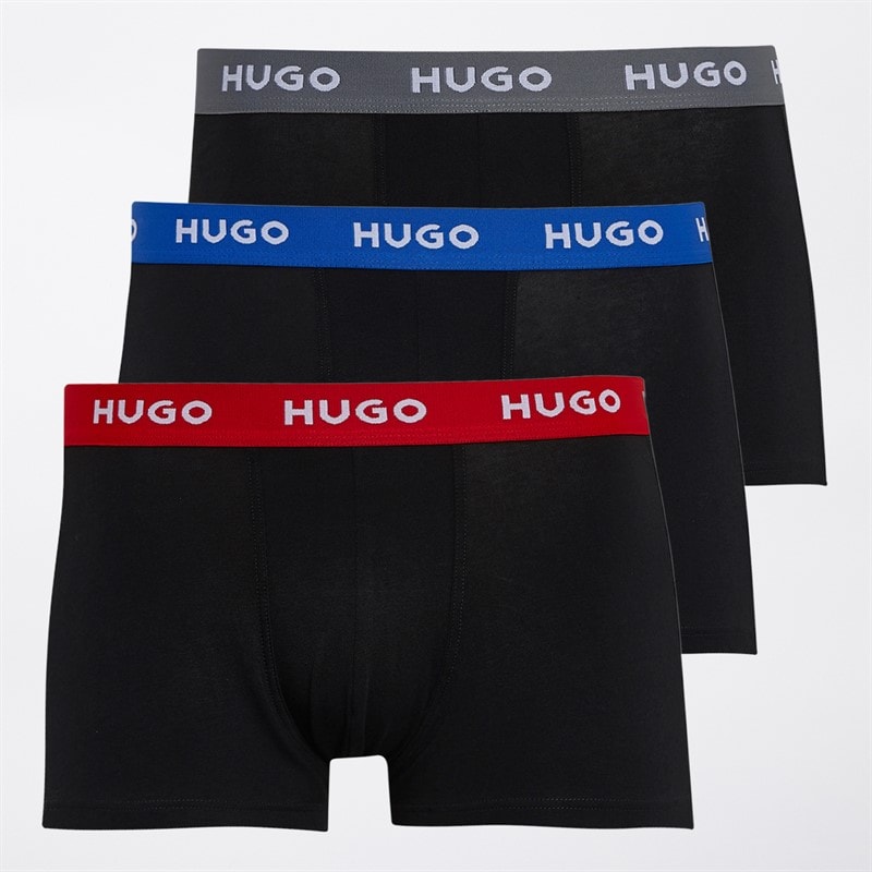 HUGO Heren drie pack boxers multi Open Miscellaneous