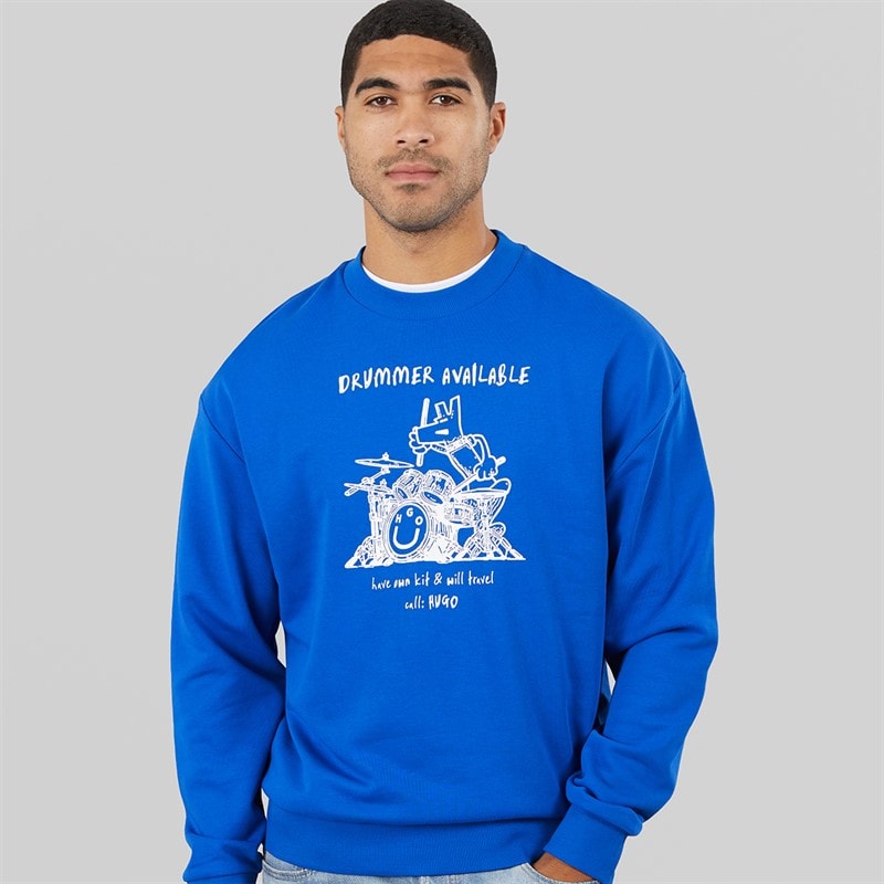 HUGO Herren Namenex Sweatshirt Open Blue