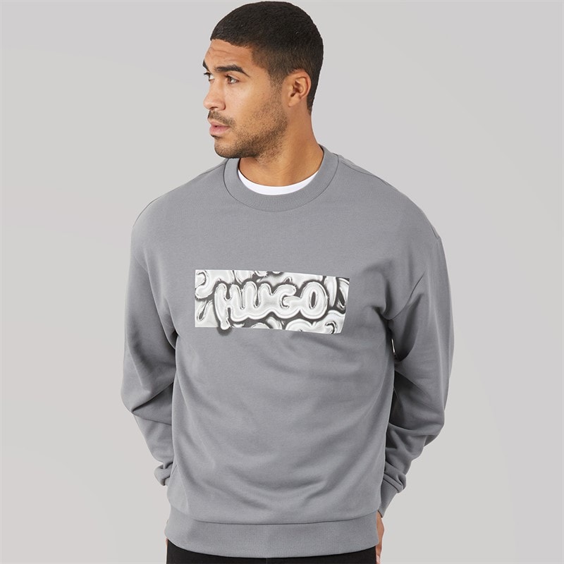 HUGO Newirex bluza dla niego kolor Medium Grey