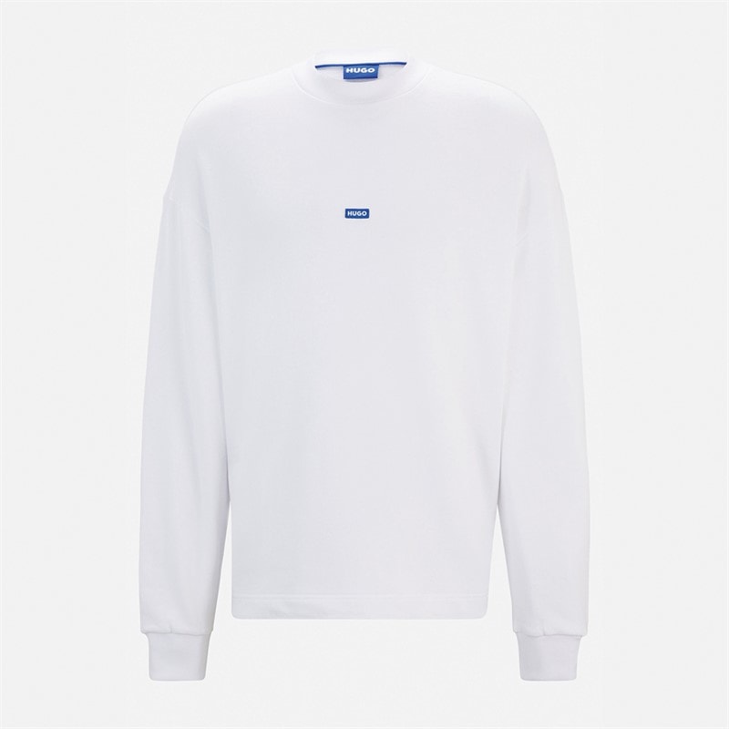 HUGO Herren Nedro Sweatshirt Weiß