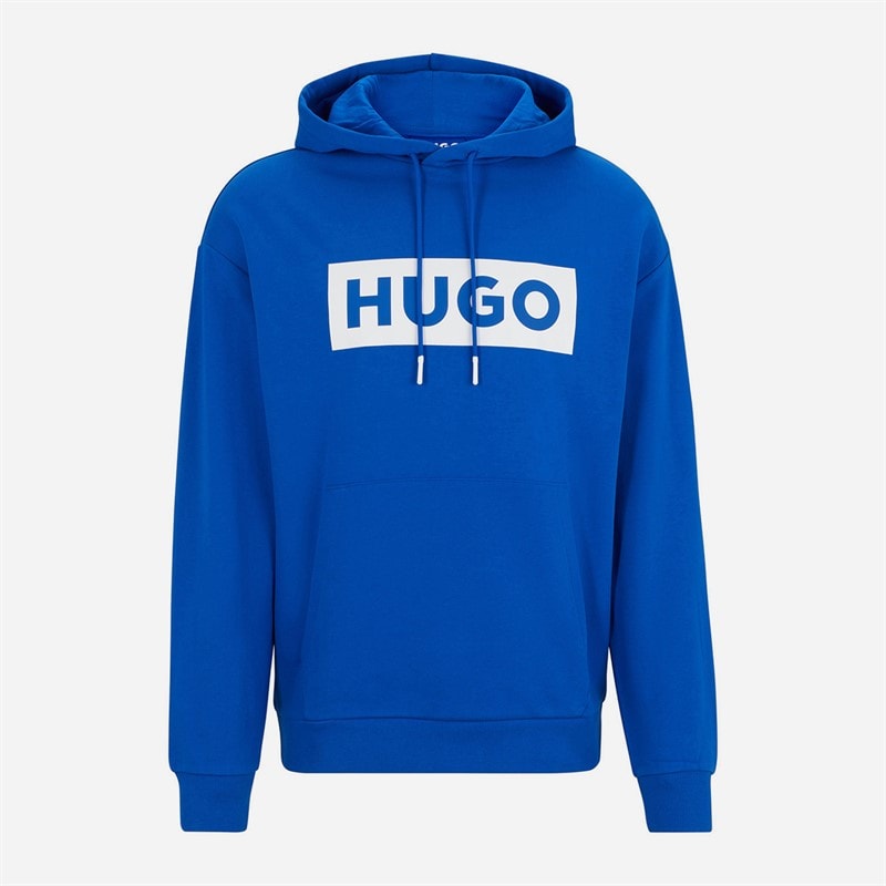 HUGO Heren Nalves Hoodie Open Blauw