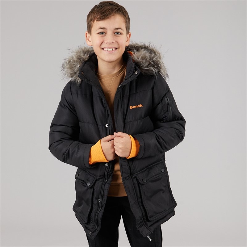 Bench Jongens Calcott Parka Jas Zwart