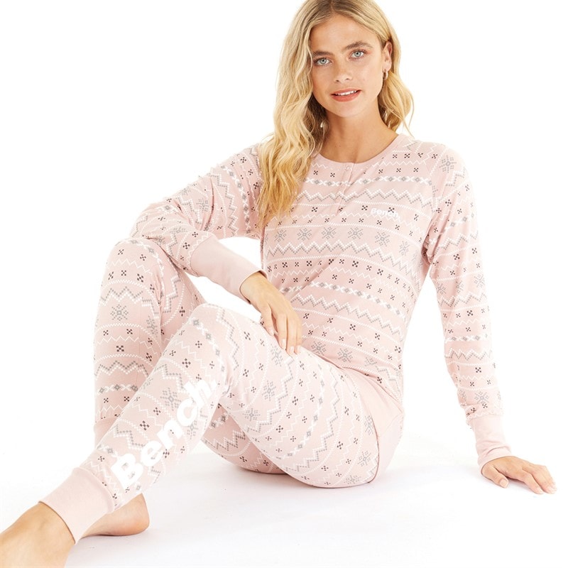 Bench Loungewear-set Dames Soffi Roze met Fairisle-motief