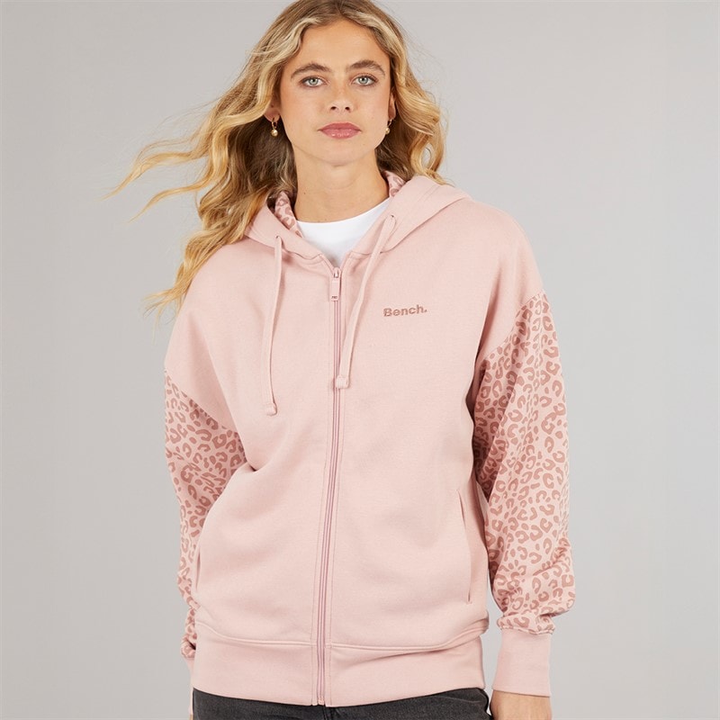 Bench Hoodie met rits Dames lichtstof roze