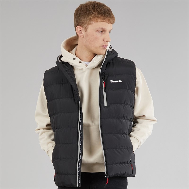 Bench Heren Galban Gilet met Capuchon Zwart