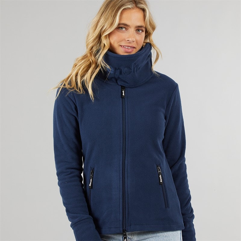 Bench Dames Funnel Microfleece Track Top Navy