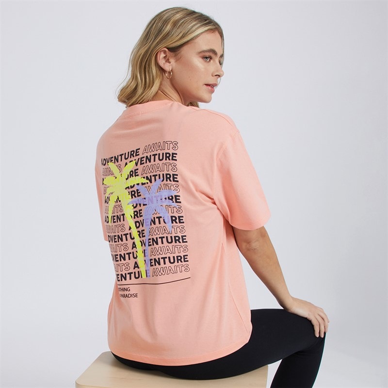 Bench T-shirt Savita roze koraal dames