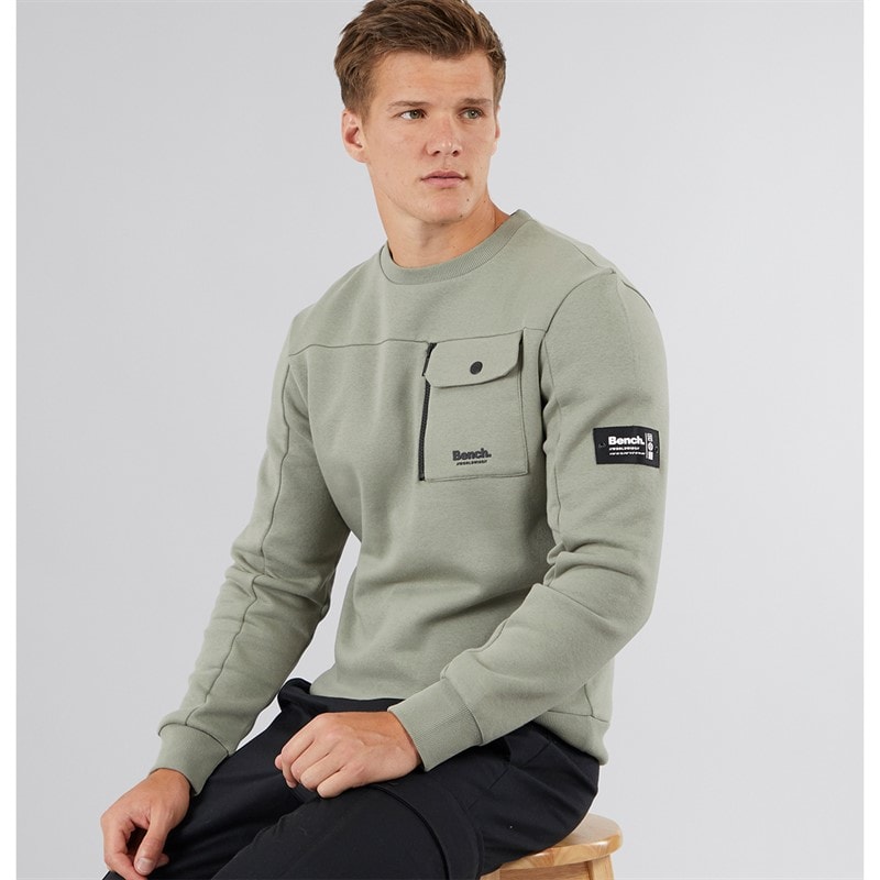 Bench Heren Rissio Utility Sweatshirt Salie