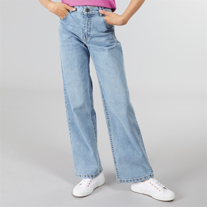 Bench Mädchen Maxina Weite Jeans Helle Waschung