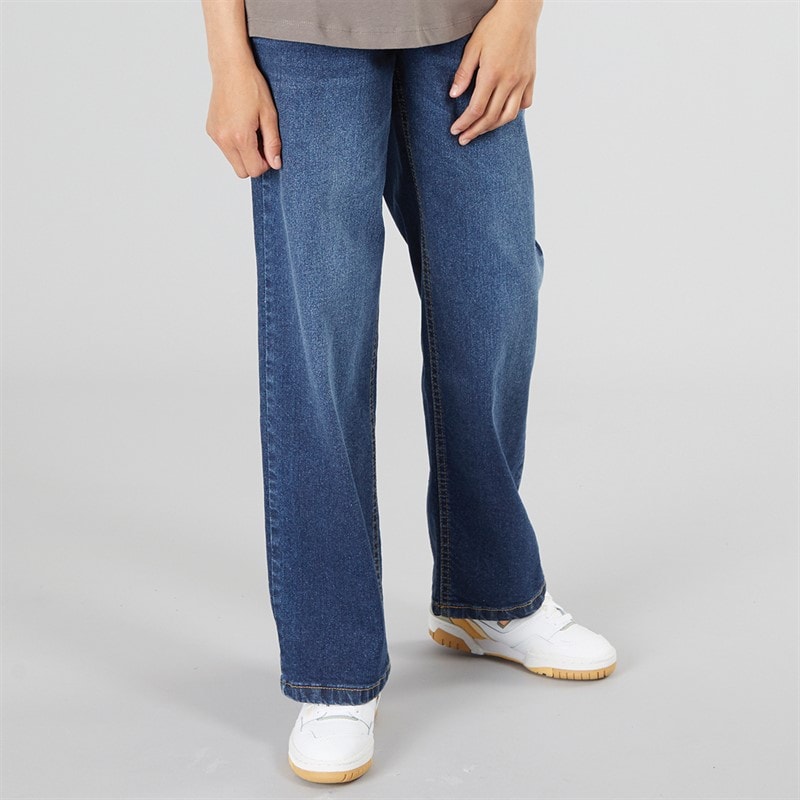 Bench Mädchen Maxina Weite Jeans Dunkle Waschung