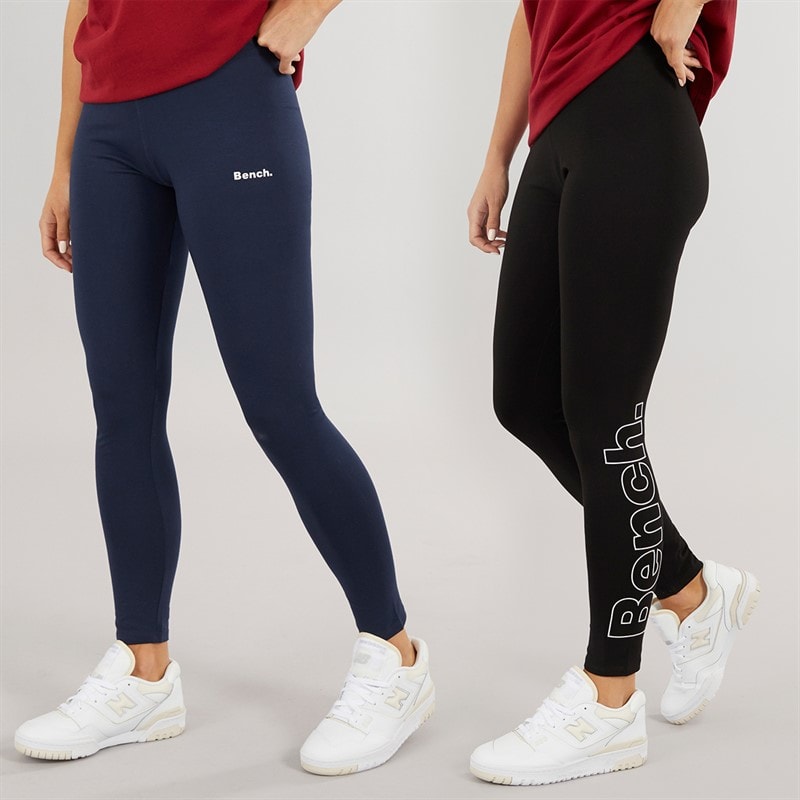 Bench Damen Zweierpack Leggings Schwarz / Marineblau