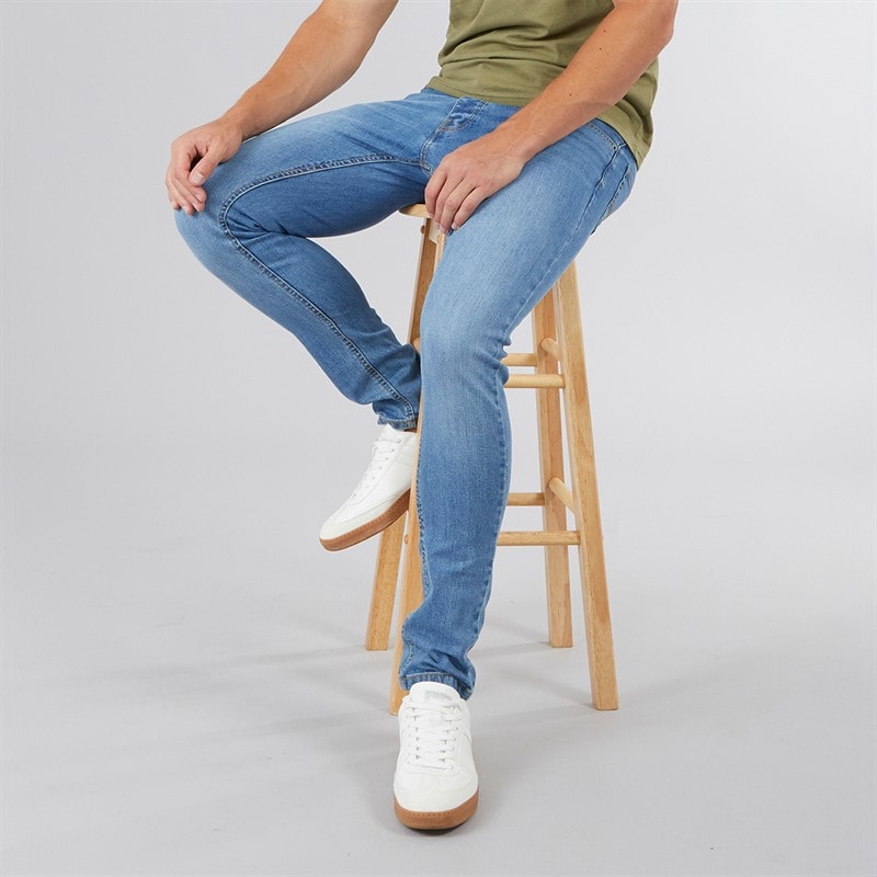 Bench Heren Ralemo Skinny Jeans Midwash