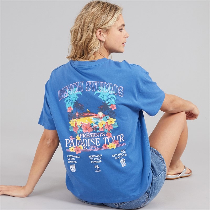 Bench Dames Craya T-shirt Cobalt Blue