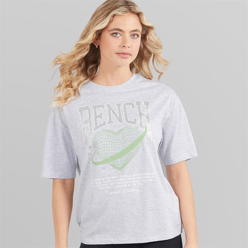 Bench Dames Jilen T-shirt Grey Marl