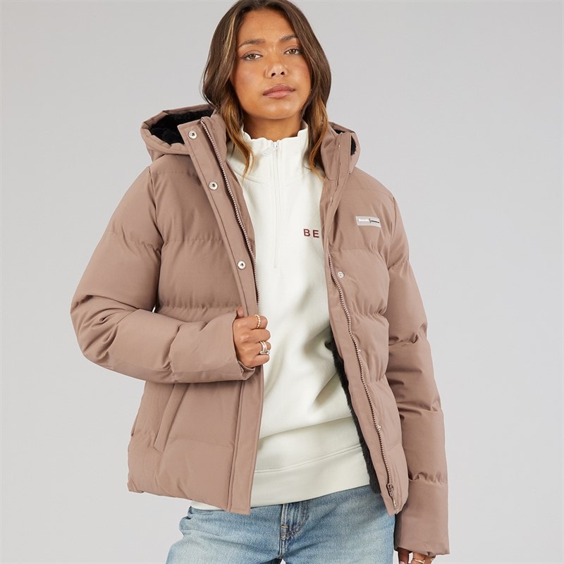 Bench Dames Korte Puffer Jas Light Brown