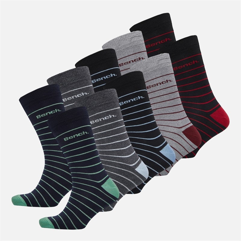 Bench eleganckie skarpetki 10-pak dla niego kolor Black/Charcoal Marl/Grey Marl/Navy