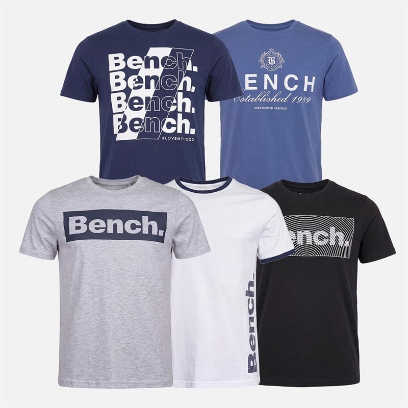Bench Herren Gatela Fünferpack Grafik T Shirts Mixed
