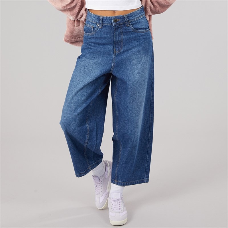 Bench Jean barrel jambe Berri Femme Mid Blue
